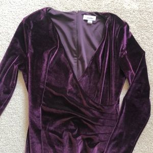 Calvin Klein Velvet Purple dress